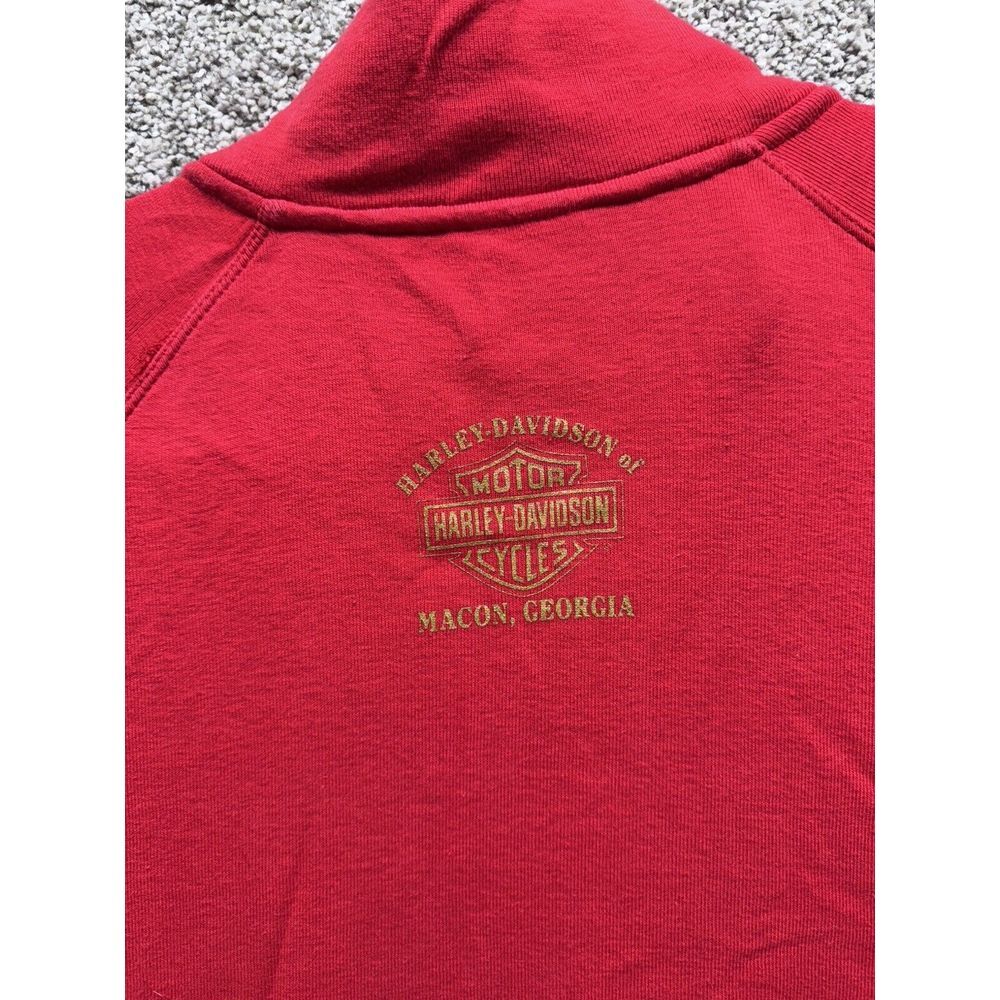 Harley Davidson Sweatshirt Jacket Womens Size‎ Medium Full Zip Long Sleeve Red - Picture 8 of 8